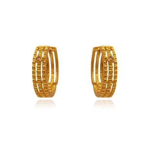 Argolas Ouro 18K E Diamantes