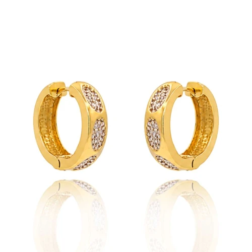 Argolas Ouro 18K E Diamantes