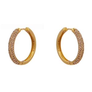 Argolas Ouro 18K E Diamantes