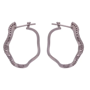 Argolas Ouro Branco E Diamantes