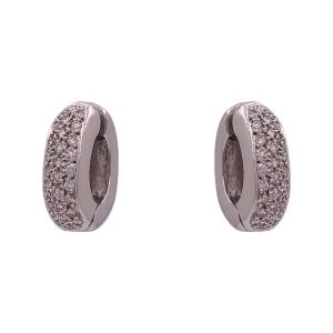 Argolas Ouro Branco E Diamantes