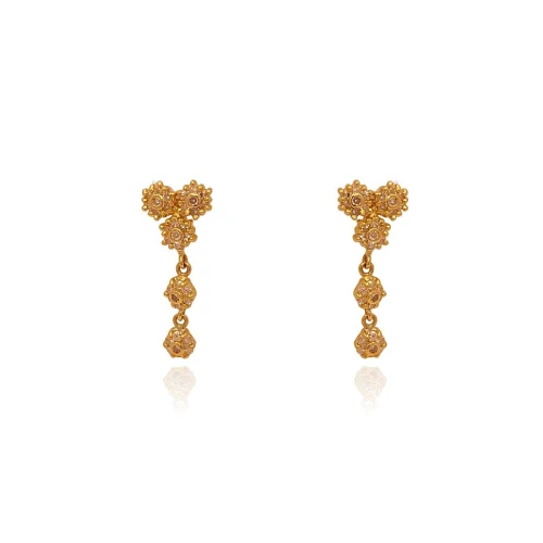 Brinco Ouro 18K E Diamantes
