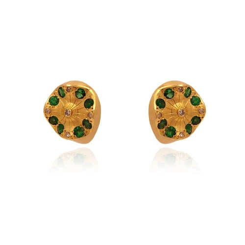 Brinco Ouro 18K, Esmeraldas E Diamantes