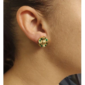 Brinco Ouro 18K, Esmeraldas E Diamantes