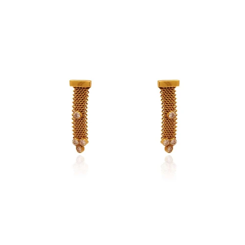 Brincos Em Ouro 18K E Diamantes