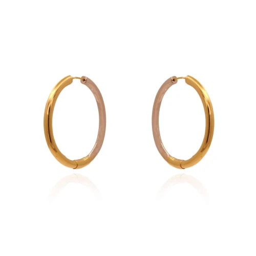 Brincos Ouro 18K Duas Cores