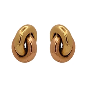 Brincos Ouro 18K Duas Cores