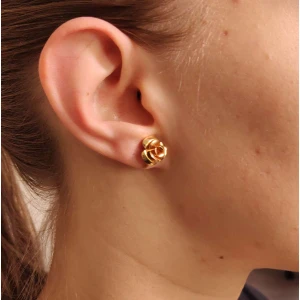 Brincos Ouro 18K Duas Cores