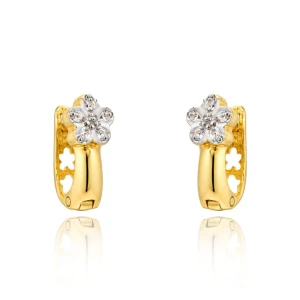 Brincos Ouro 18K Duas Cores