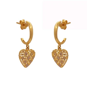 Brincos Ouro 18K Duas Cores