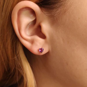 Brincos Ouro 18K E Ametistas