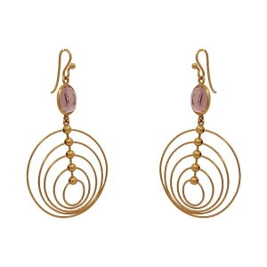 Brincos Ouro 18K E Ametistas