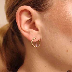 Brincos Ouro 18K E Ametistas