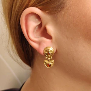 Brincos Ouro 18K E Citrinos