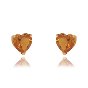 Brincos Ouro 18K E Citrinos