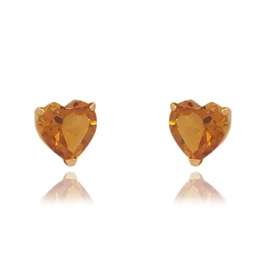 Brincos Ouro 18K E Citrinos