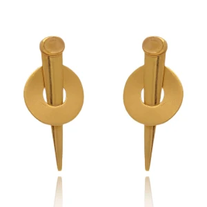 Brincos Ouro 18K E Citrinos
