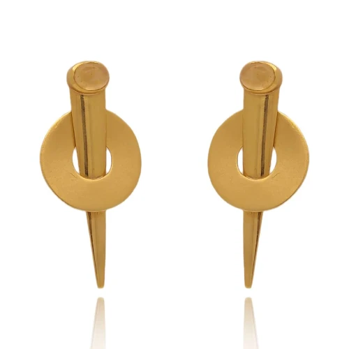 Brincos Ouro 18K E Citrinos
