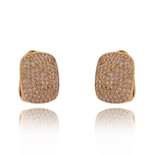 Brincos Ouro 18K E Diamantes