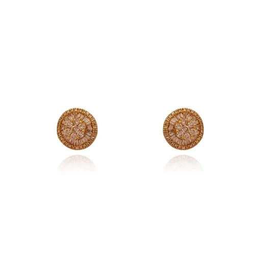 Brincos Ouro 18K E Diamantes