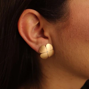 Brincos Ouro 18K E Diamantes
