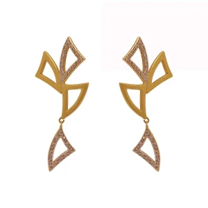 Brincos Ouro 18K E Diamantes