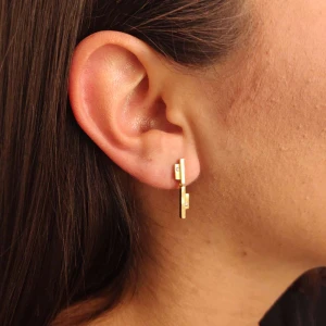Brincos Ouro 18K E Diamantes