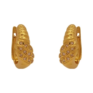 Brincos Ouro 18K E Diamantes