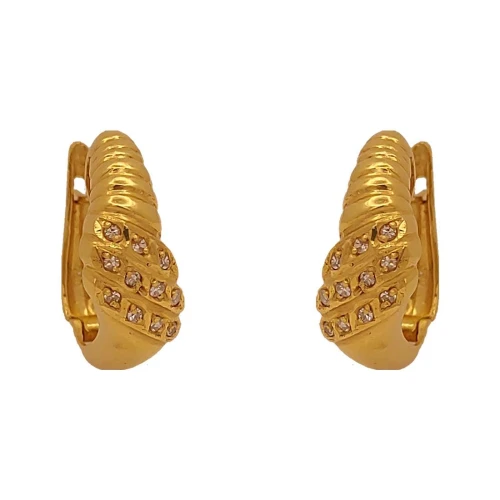 Brincos Ouro 18K E Diamantes