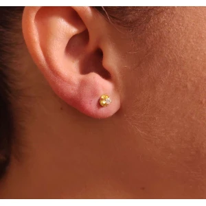 Brincos Ouro 18K E Diamantes