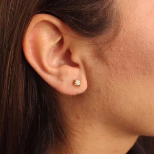 Brincos Ouro 18K E Diamantes