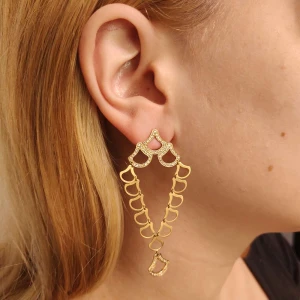 Brincos Ouro 18K E Diamantes