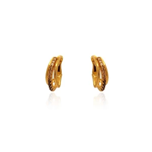 Brincos Ouro 18K E Diamantes