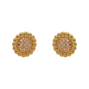 Brincos Ouro 18K E Diamantes