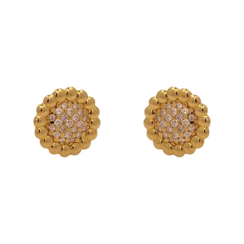 Brincos Ouro 18K E Diamantes