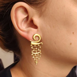 Brincos Ouro 18K E Diamantes Brincos Ouro 18K E Diamantes