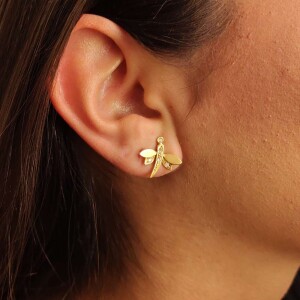 Brincos Ouro 18K E Diamantes