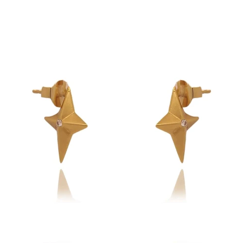 Brincos Ouro 18K E Diamantes