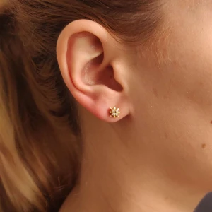 Brincos Ouro 18K E Diamantes