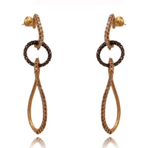 Brincos Ouro 18K E Diamantes