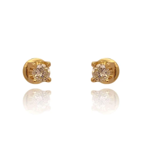 Brincos Ouro 18K E Diamantes