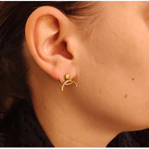 Brincos Ouro 18K E Diamantes