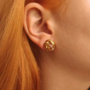 Brincos Ouro 18K E Diamantes