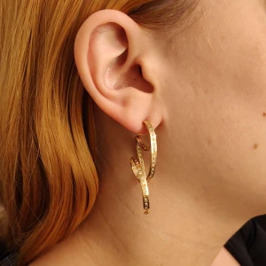 Brincos Ouro 18K E Diamantes