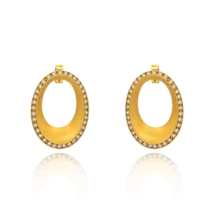 Brincos Ouro 18K E Diamantes