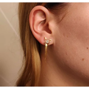 Brincos Ouro 18K E Diamantes