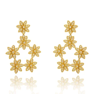 Brincos Ouro 18K E Diamantes