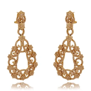 Brincos Ouro 18K E Diamantes