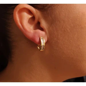 Brincos Ouro 18K E Diamantes