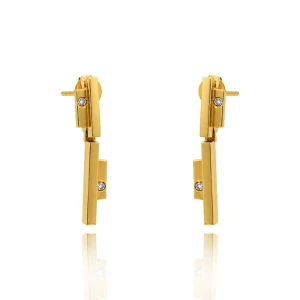 Brincos Ouro 18K E Diamantes